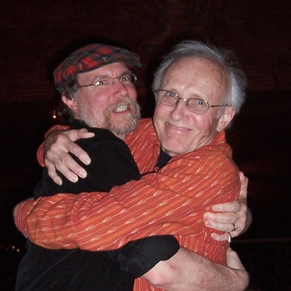 Jim Thatcher and Jim Allen hugging
